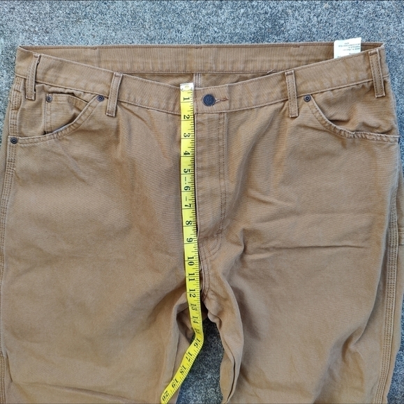Dickies Utility Pants Workwear Chore Rancher Carpenter Jeans Tan Brown 42x30 - Picture 7 of 12